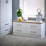 Talland White 2 Door 2 Drawer Wardrobe from Roseland