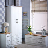 Talland White 3 Drawer Bedside Cabinet from Roseland