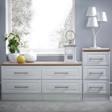 Talland White 3 Drawer Bedside Cabinet from Roseland