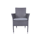 Malaga 4 Seat Deluxe Stacking 110cm Rattan Dining Set Armchair