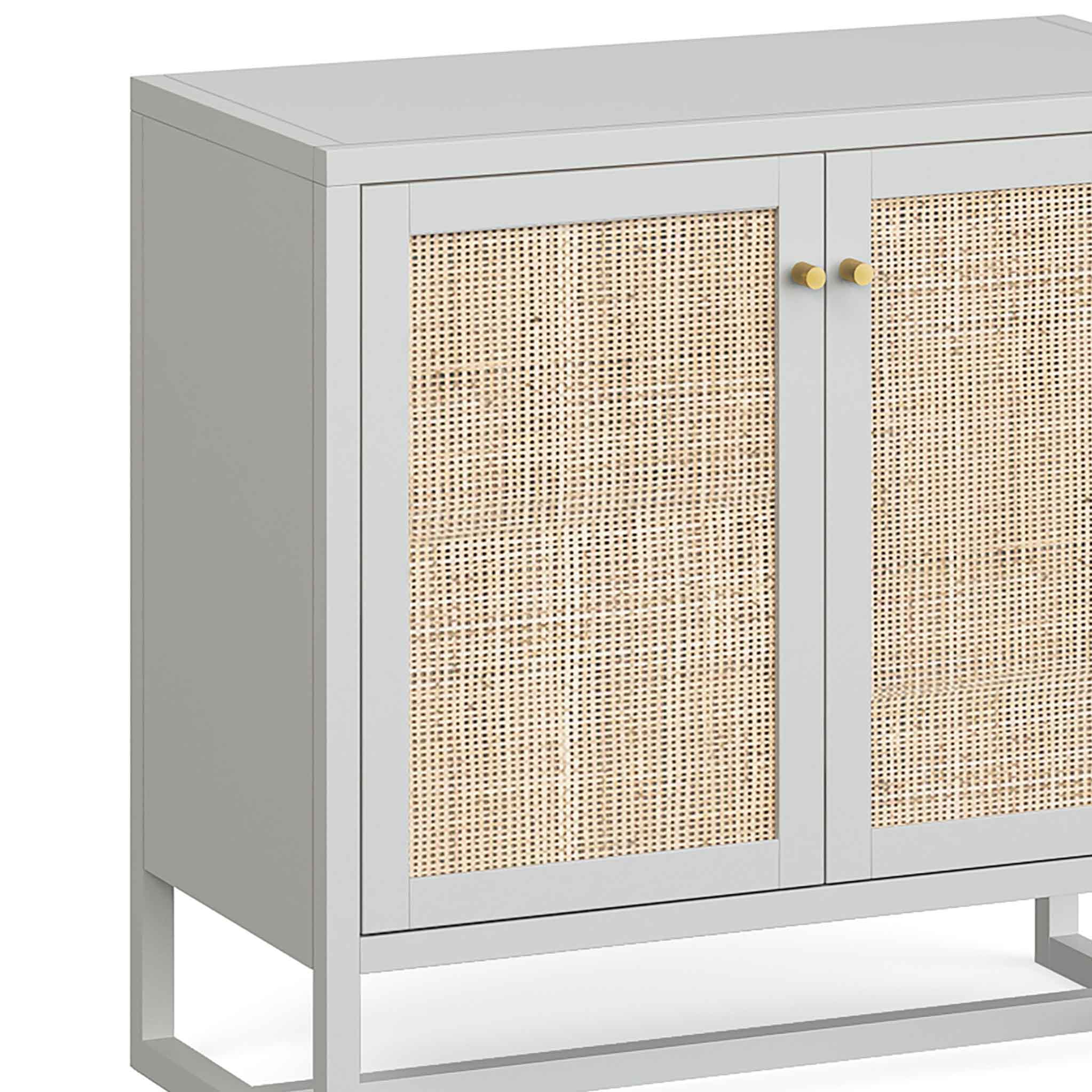 Peach and deals pebble cane cabinet