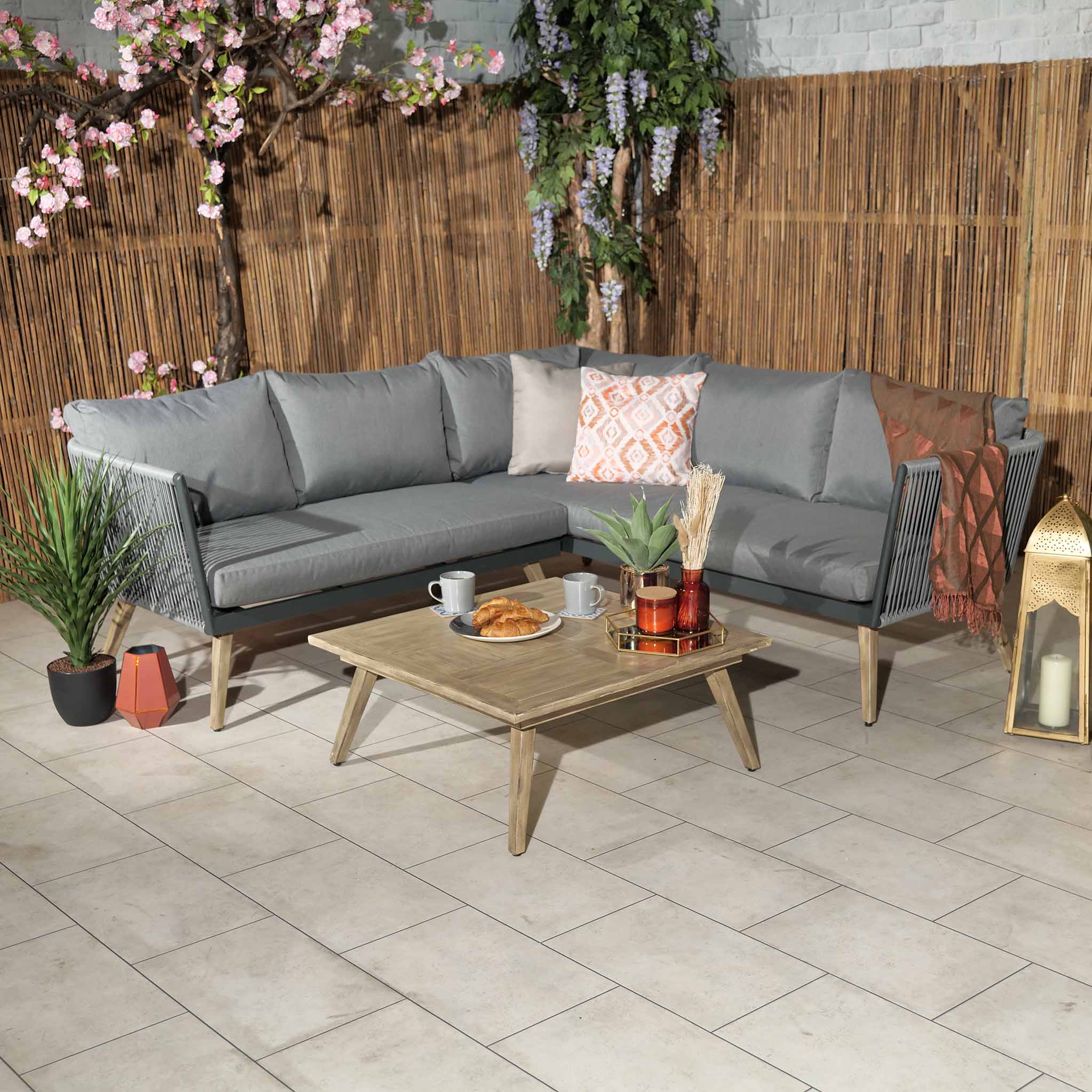 Milan 6 seater metal deals patio set