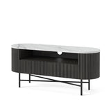 Milo Mango & Marble Fluted TV Media Unit - Side view