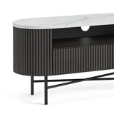 Milo Mango & Marble Fluted TV Media Unit - Close up 