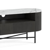 Milo Mango & Marble Fluted TV Media Unit - Close up 