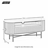 Milo Mango & Marble Fluted TV Media Unit - Size Guide