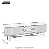 Milo Mango & Marble Fluted Extra Large TV Media Unit - Size Guide