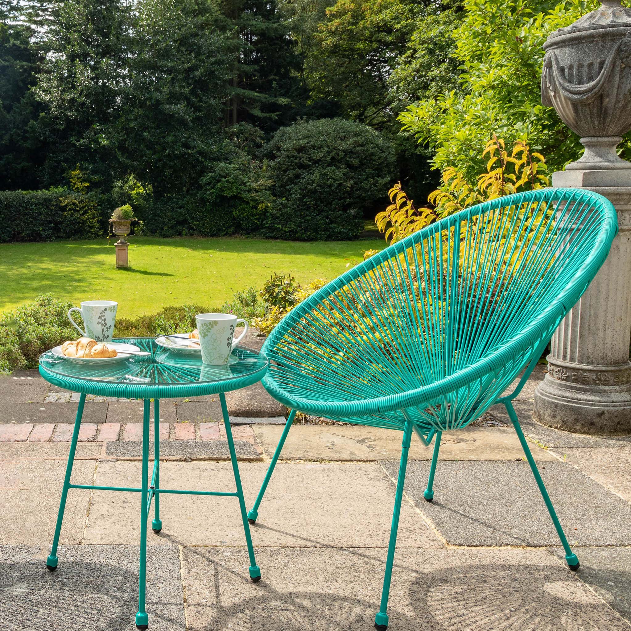 Monaco 2 Seat Egg Chair Bistro Set