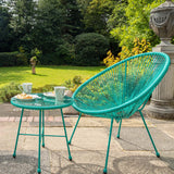 Monaco Green 2 Seat Outdoor Egg Chair Bistro Set