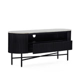 Milo Mango & Marble Fluted TV Media Unit - Side view