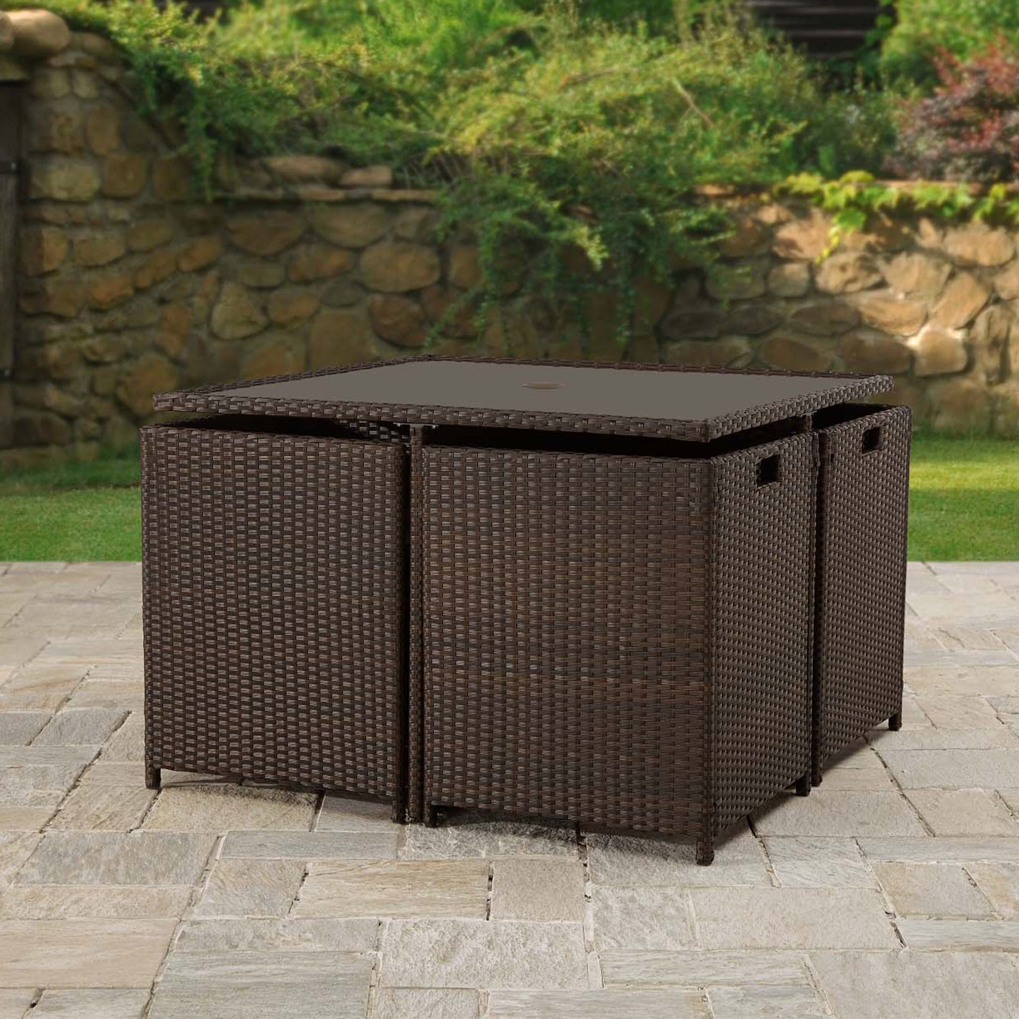 Rattan cube set online b&m