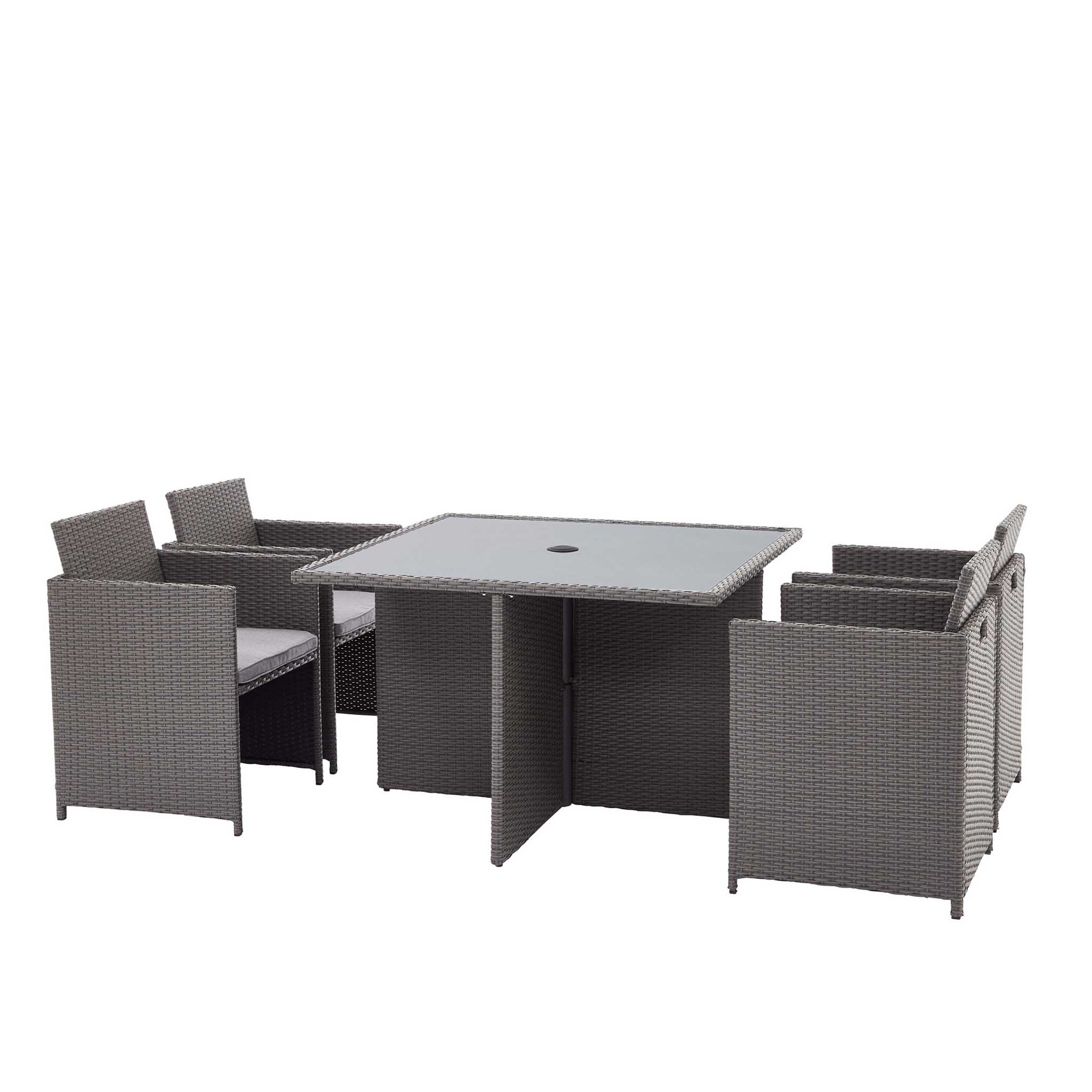 4 seat rattan cube dining set sale