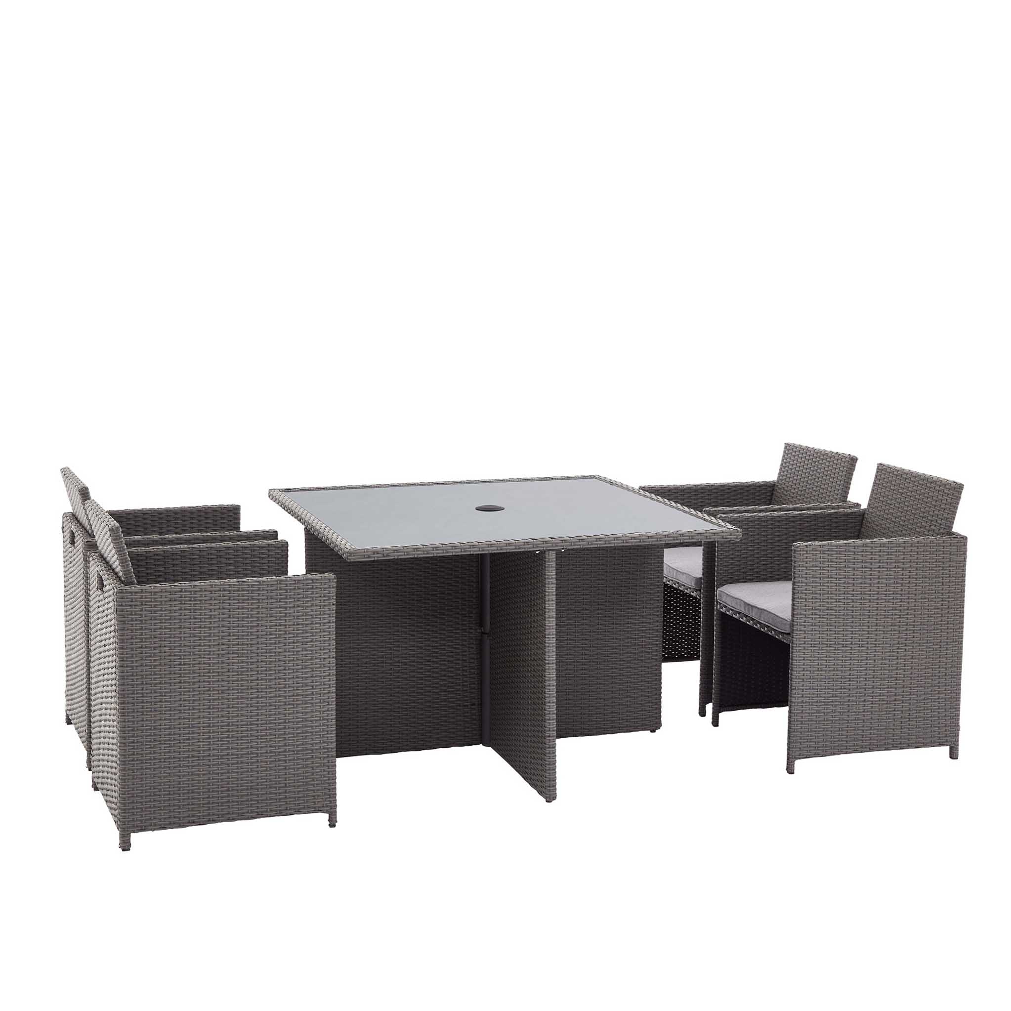 Rattan effect store cube garden furniture