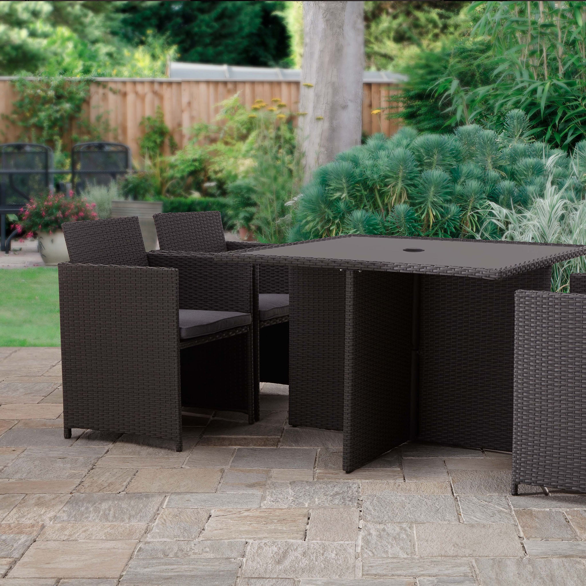 5 piece discount cube garden furniture