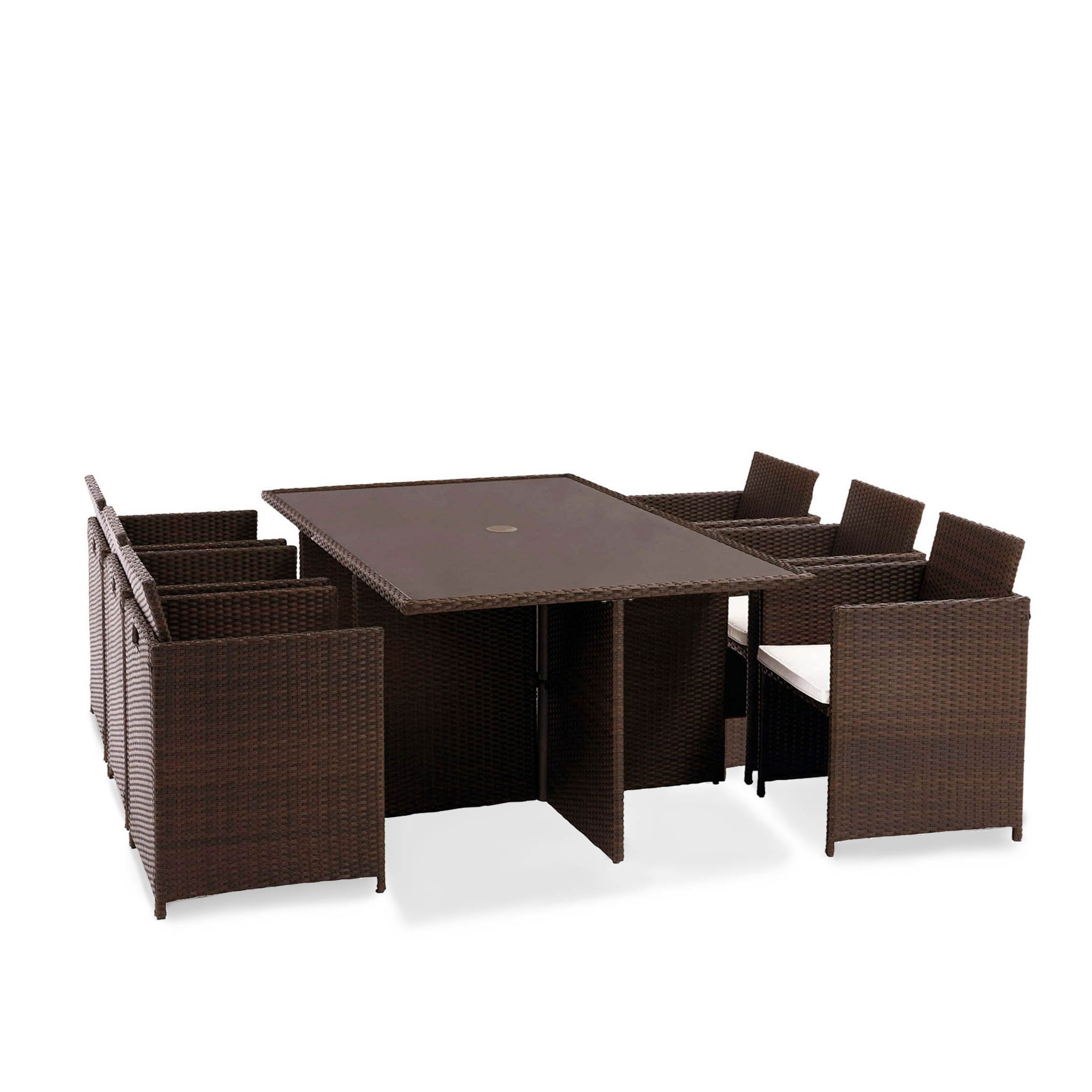 Rattan cube outlet set 6 seater