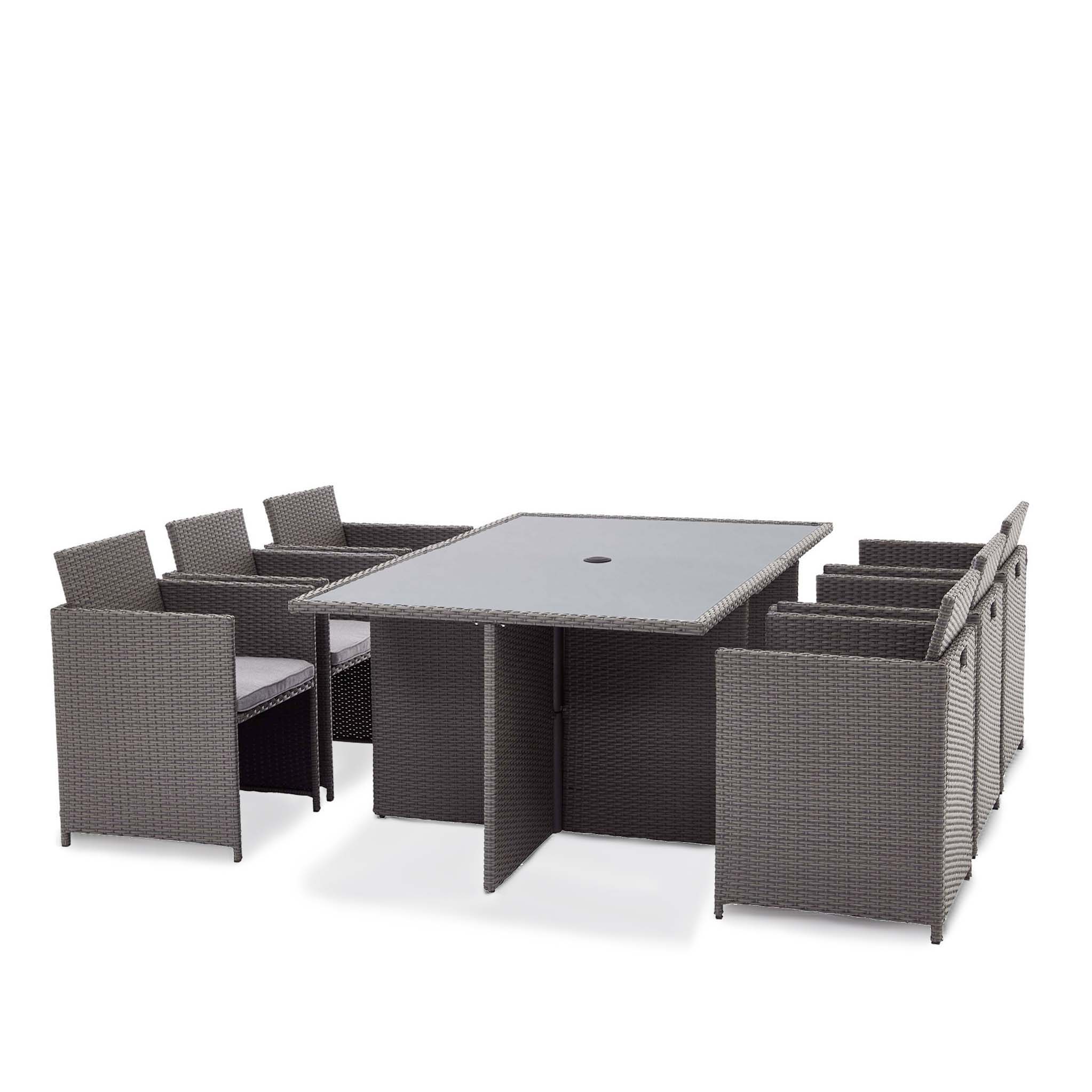 Casino 6 seater rattan dining online set