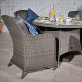 Paris 4 Seat 110cm Lux Rattan Garden Dining Set