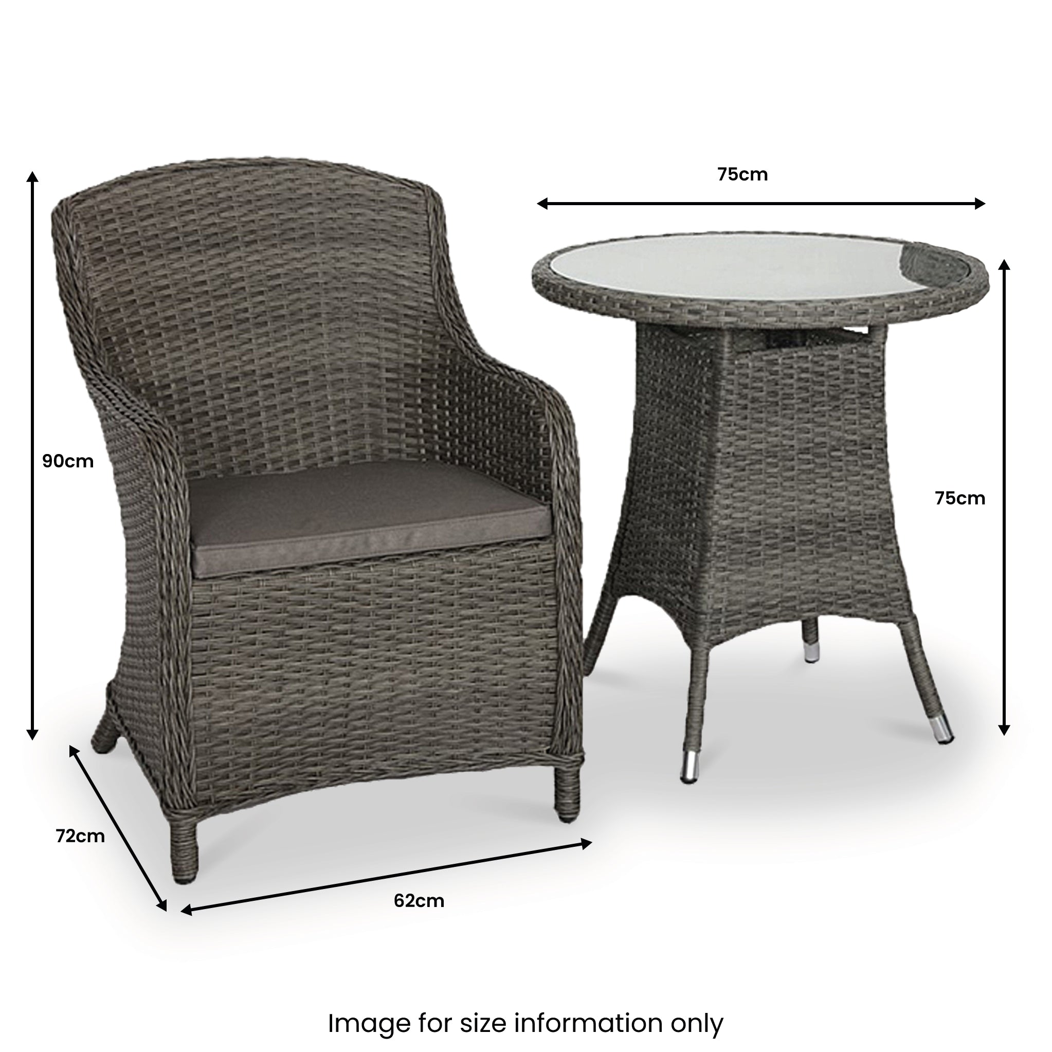 Rattan bistro table deals only