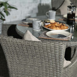 Paris 110cm 4 Seat Rattan Round Dining Set