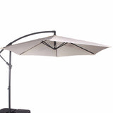 3m Crank & Tilt Ivory Cantilever Garden Umbrella 