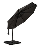 3m Deluxe Pedal Operated Cantilever Parasol - Grey