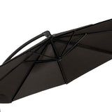 3m Deluxe Pedal Operated Cantilever Parasol - Grey