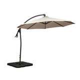 3m Deluxe Pedal Operated Cantilever Parasol - Ivory