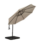 3m Deluxe Pedal Operated Cantilever Parasol - Ivory