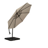 3m Deluxe Pedal Operated Cantilever Parasol - Ivory