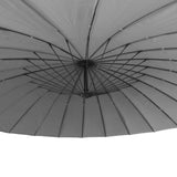 3m Shanghai Cantilever Parasol in Grey - Close up of parasol canopy