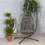 Relaxer Grey Hanging Pod Chair