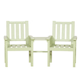 Porto Green Companion Wooden 2 Seater Chair Set