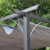 3m Grey Prague Pergola Gazebo with retractable shelter