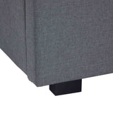 Richmond Faux Linen Ottoman Storage Bed Frame black feet