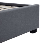 Richmond Faux Linen Ottoman Storage Bed Frame footboard