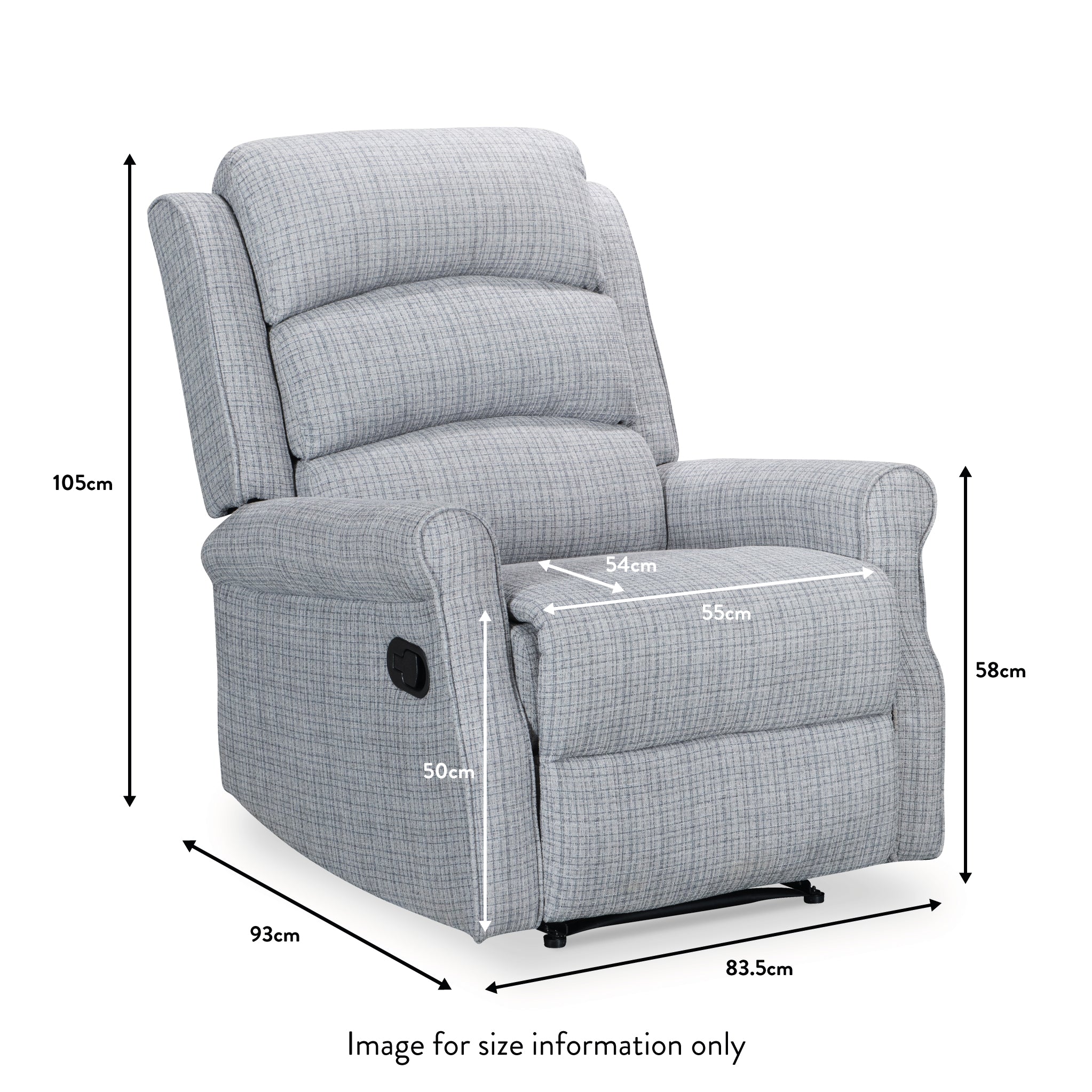 Noemi high discount leg manual recliner