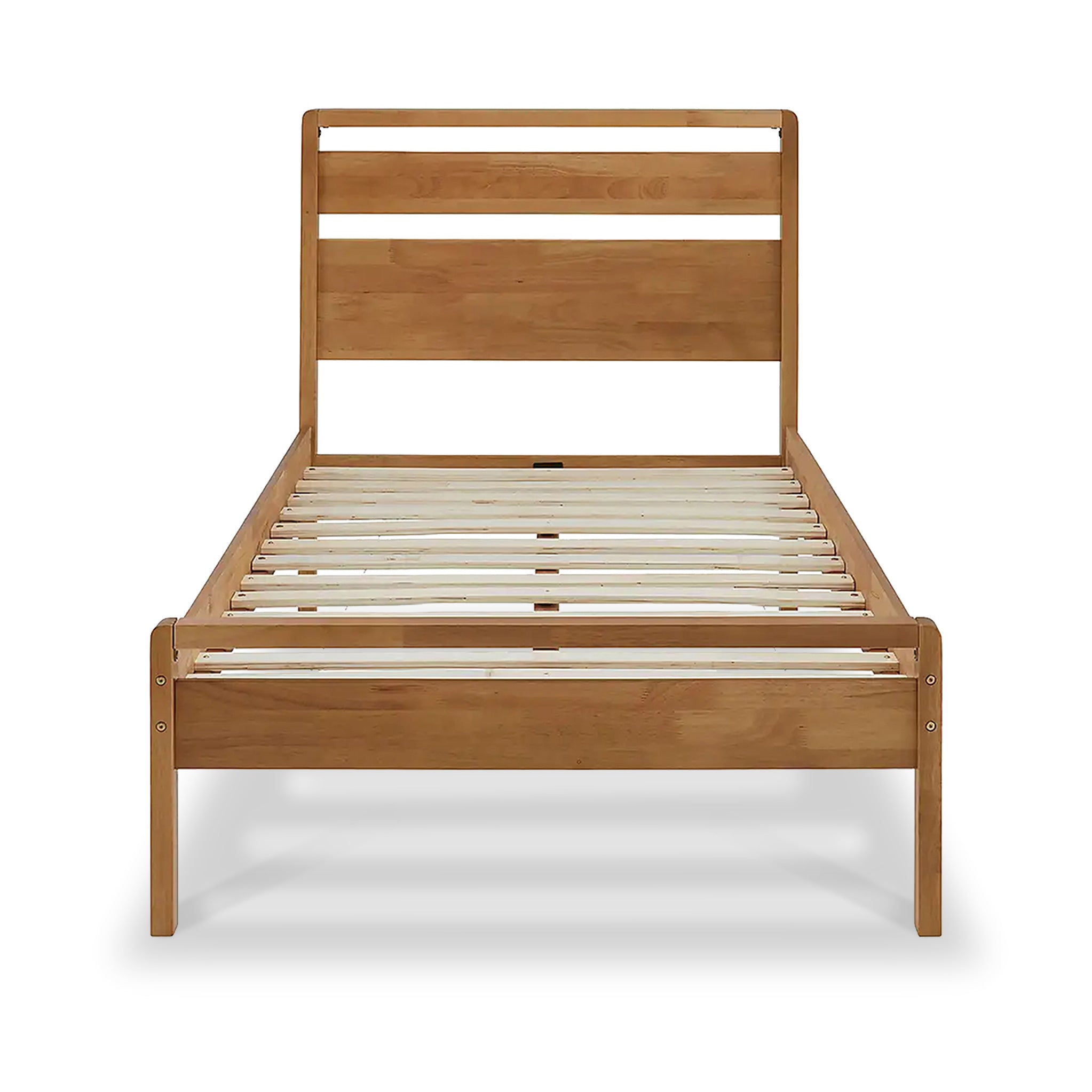 Scandi mid century store wooden bed