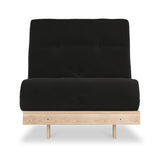 Maggie Black Single Futon Sofa Bed