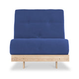 Maggie Blue Single Futon Sofa Bed