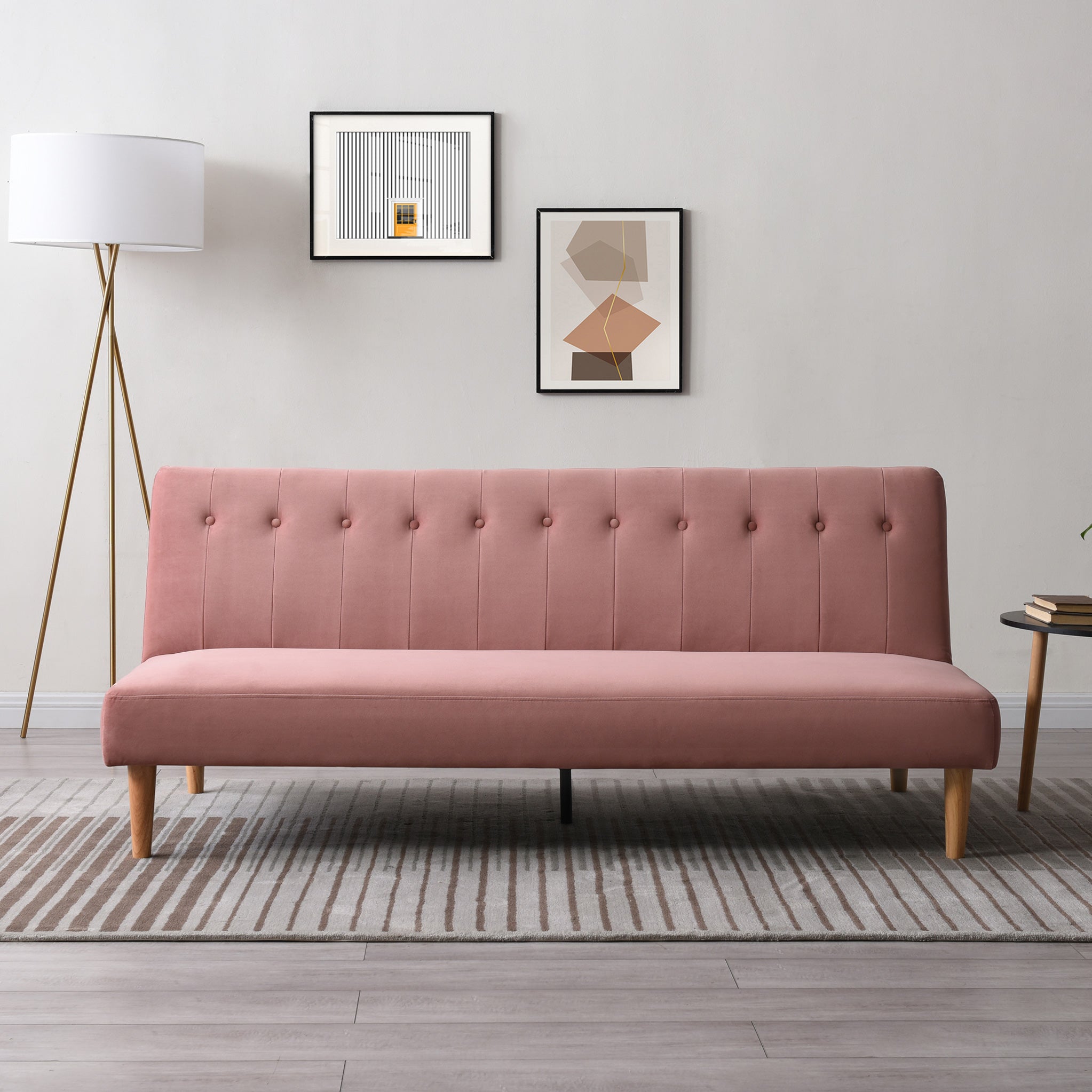 Dusty pink store sofa bed