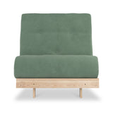 Maggie Harmony Green Single Futon Sofa Bed