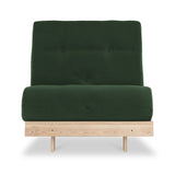 Maggie Forest Green Single Futon Sofa Bed