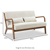 Khali Natural Chenille 2 Seater Loveseat dimensions