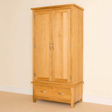 Newlyn Oak Double Wardrobe with Drawer from Roseland