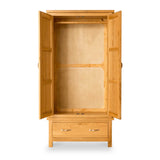 Newlyn Oak Double Wardrobe with Drawer from Roseland