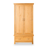 Newlyn Oak Double Wardrobe with Drawer from Roseland