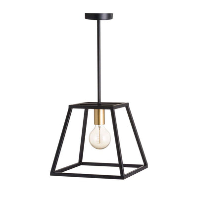 Black and Brass Piped Pendant