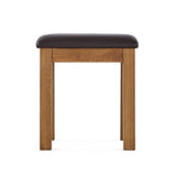 Zelah Oak Stool - Front view