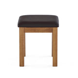 Zelah Oak Stool - Showing padded seat 