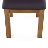 Zelah Oak Stool - Close up of padded seat